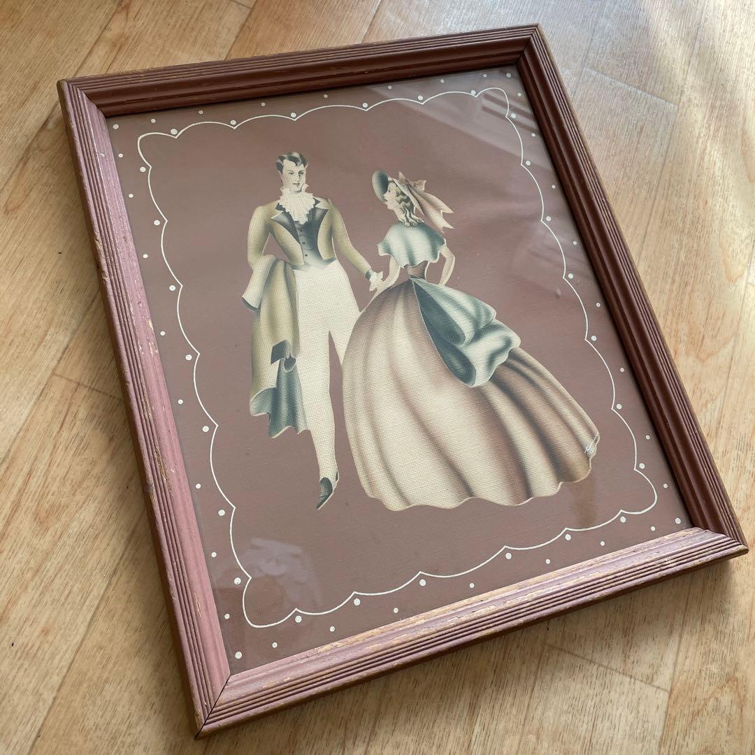 希少！50s〜アメリカアンティーク　ターナー社男女壁掛け　USAヴィンテージ雑貨