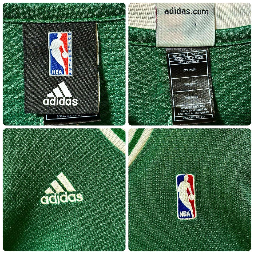 古着 アディダス タンクトップ 刺繍 NBA セルティックス 2XL 緑 激レア