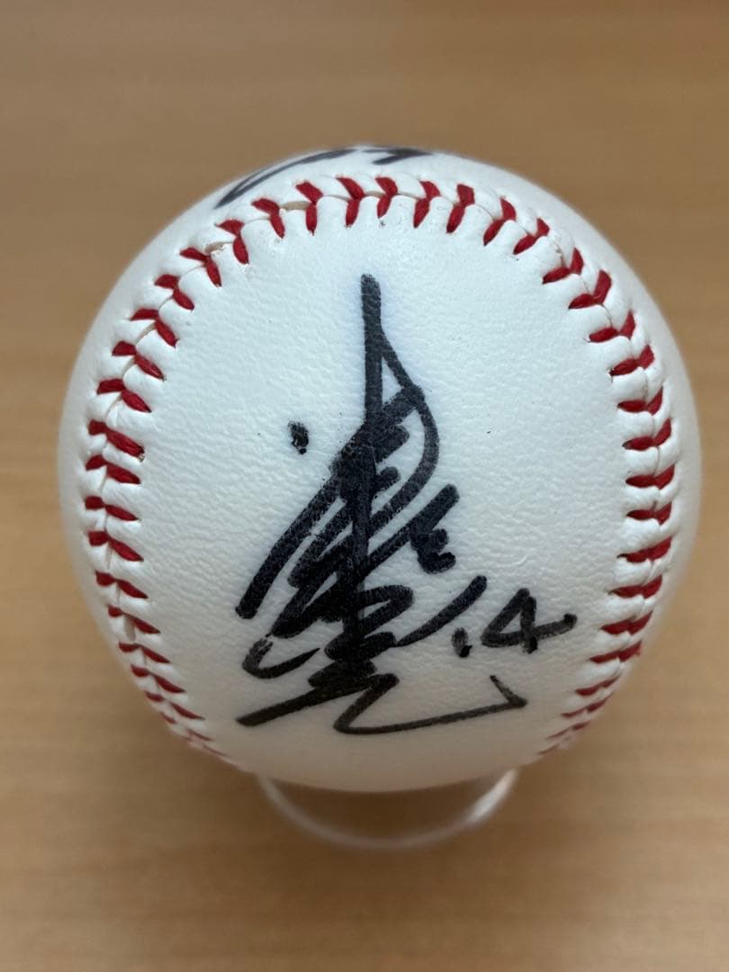 NPB【 津田恒実 】 直筆サインボール 広島東洋カープ14 球団名入りCarp