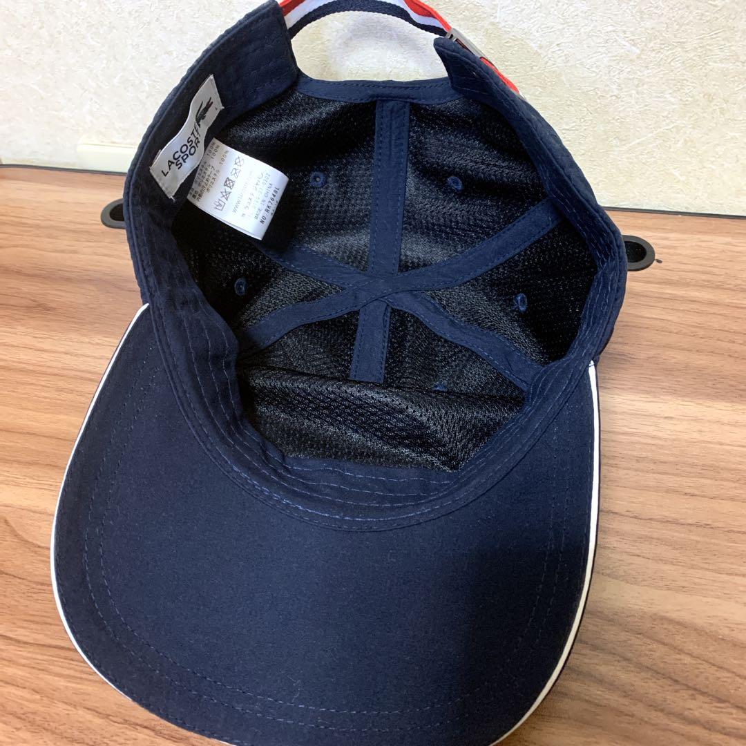【美品】LACOSTE SPORT★ラコステ★デカワニ★トリコロール★キャップ