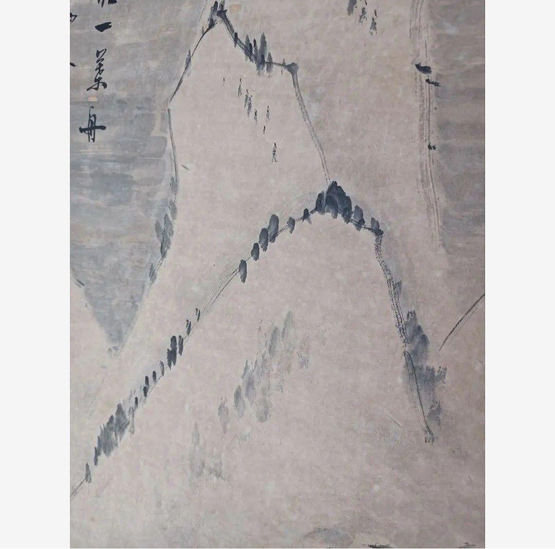 【山水画 放浪生涯一美舟】掛軸 水墨画 絵 禅 日本美術 インテリア