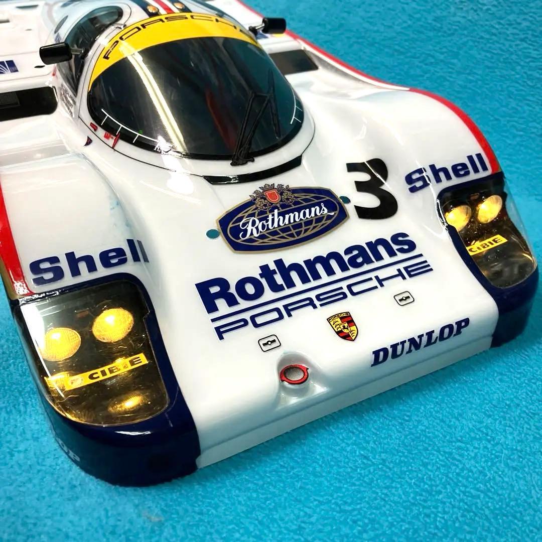 タミヤ RCカー ボディ & タイヤホイール ポルシェ956 塗装ミスあり