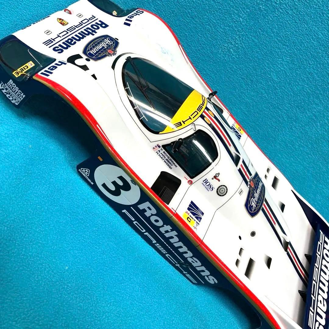 タミヤ RCカー ボディ & タイヤホイール ポルシェ956 塗装ミスあり