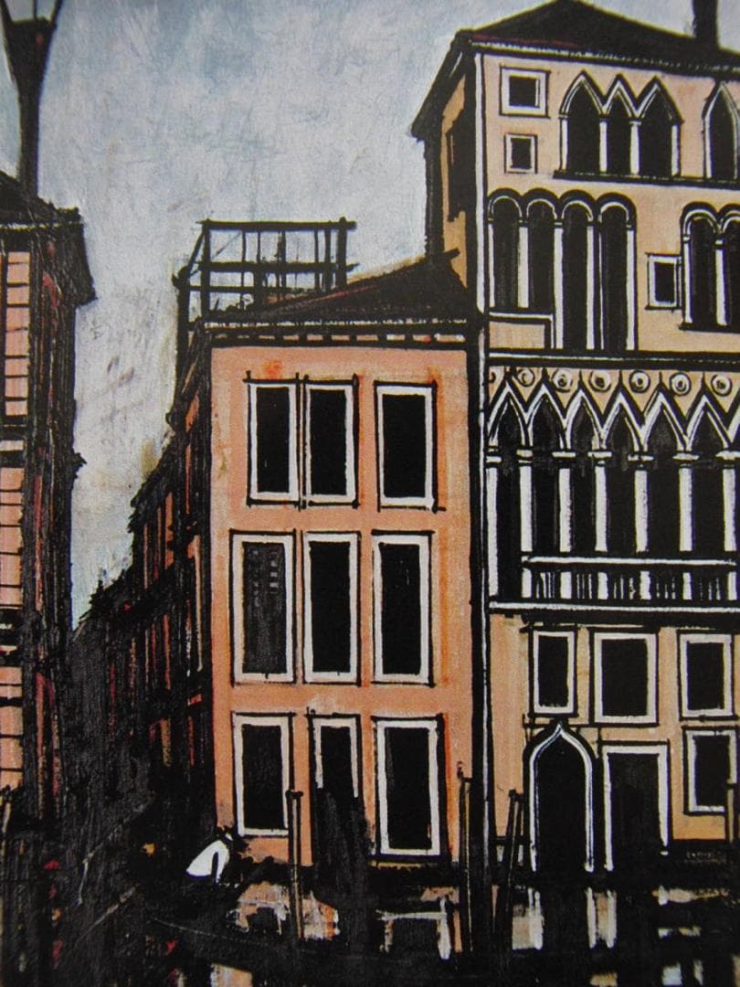 ベルナール・ビュッフェ,希少な額装用画集より、新品額装、マット額装付、状態良好