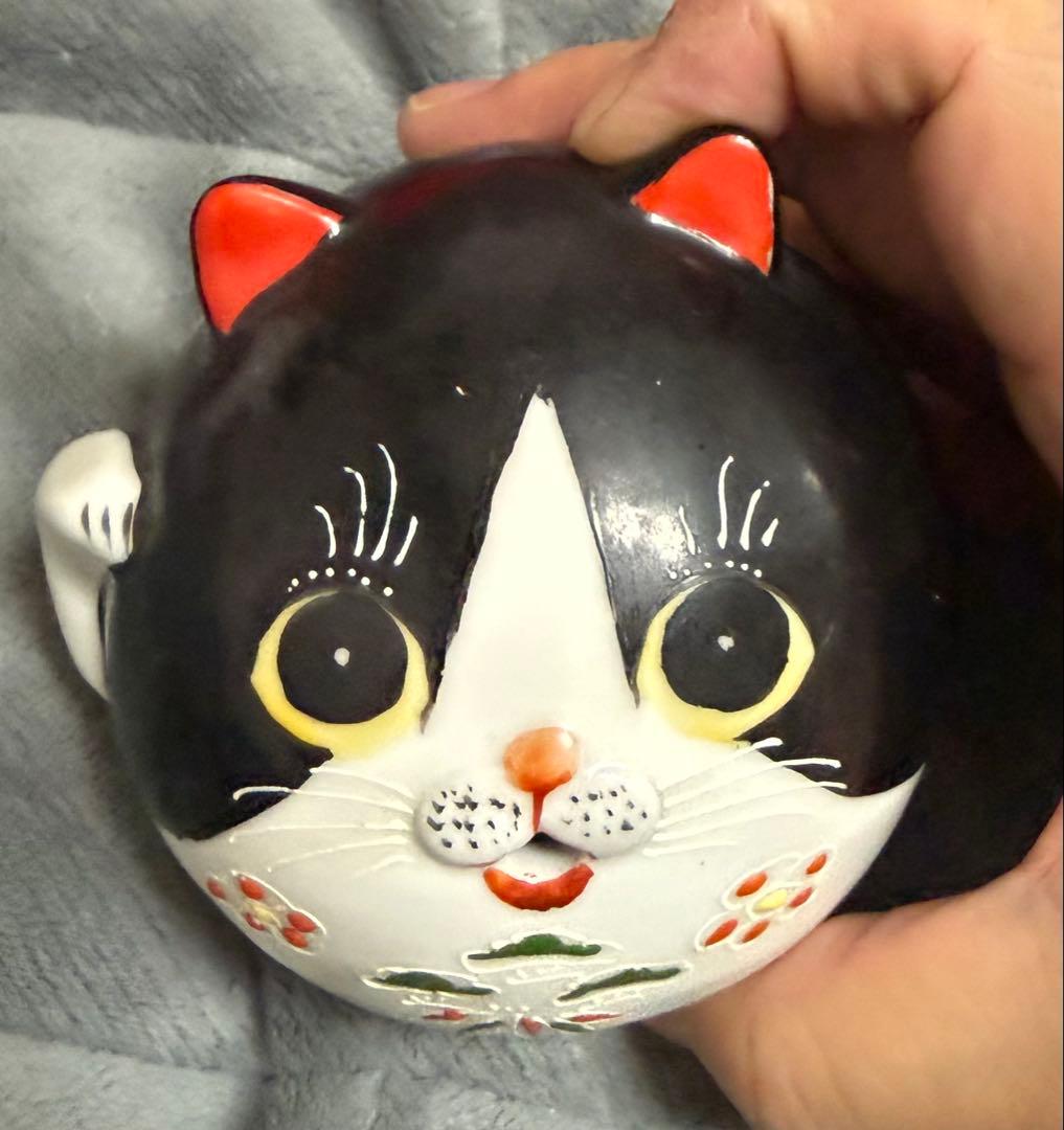 九谷焼　招き猫　猫の置き物　レア