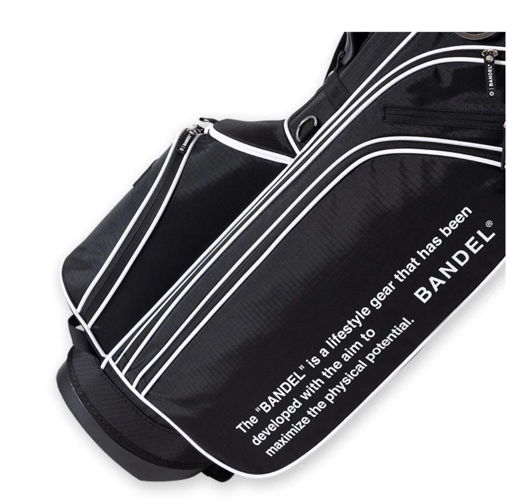 【新品・タグ付き】完売品 BANDEL キャディバッグ 黒×白 パイピング