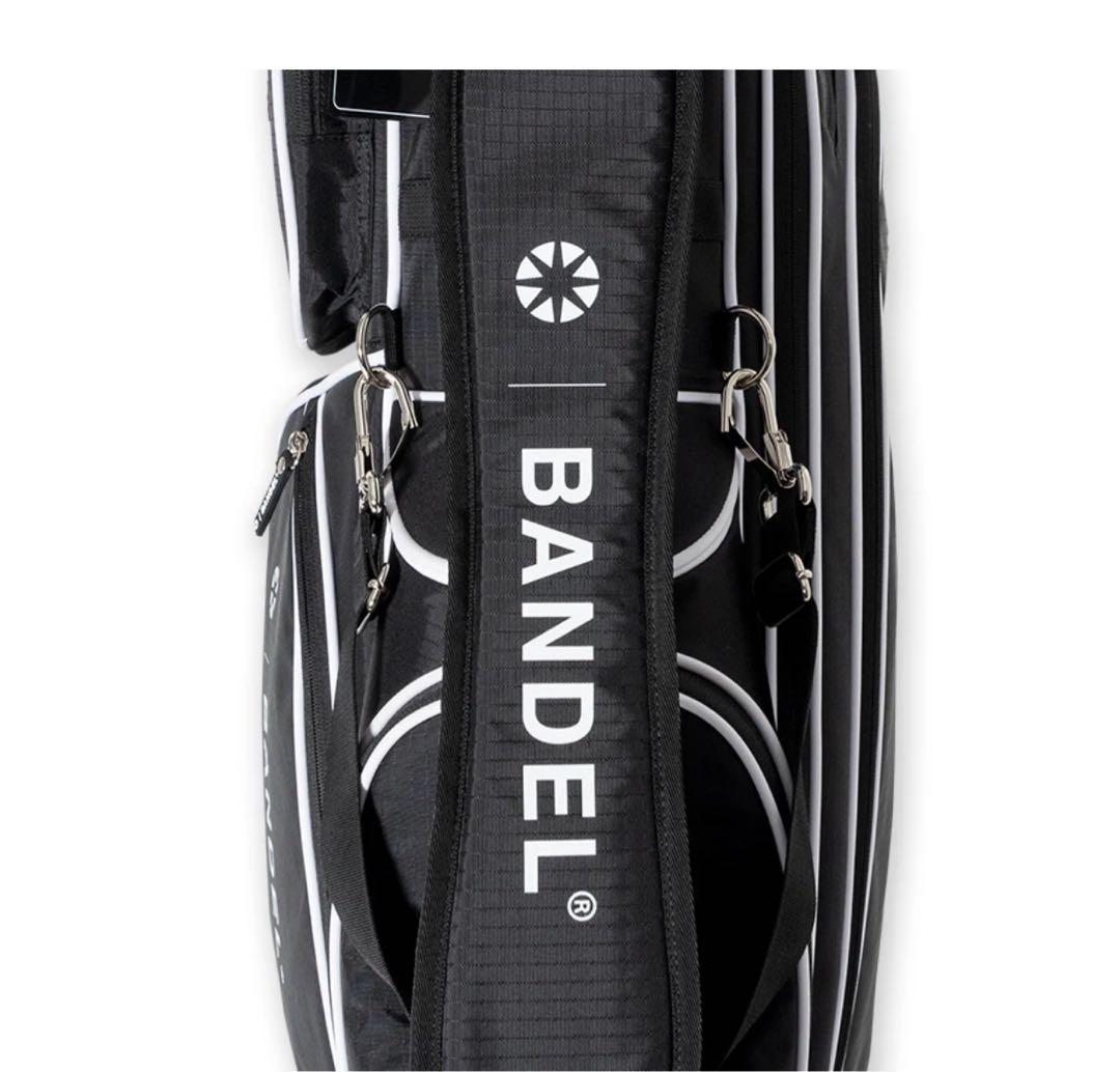 【新品・タグ付き】完売品 BANDEL キャディバッグ 黒×白 パイピング