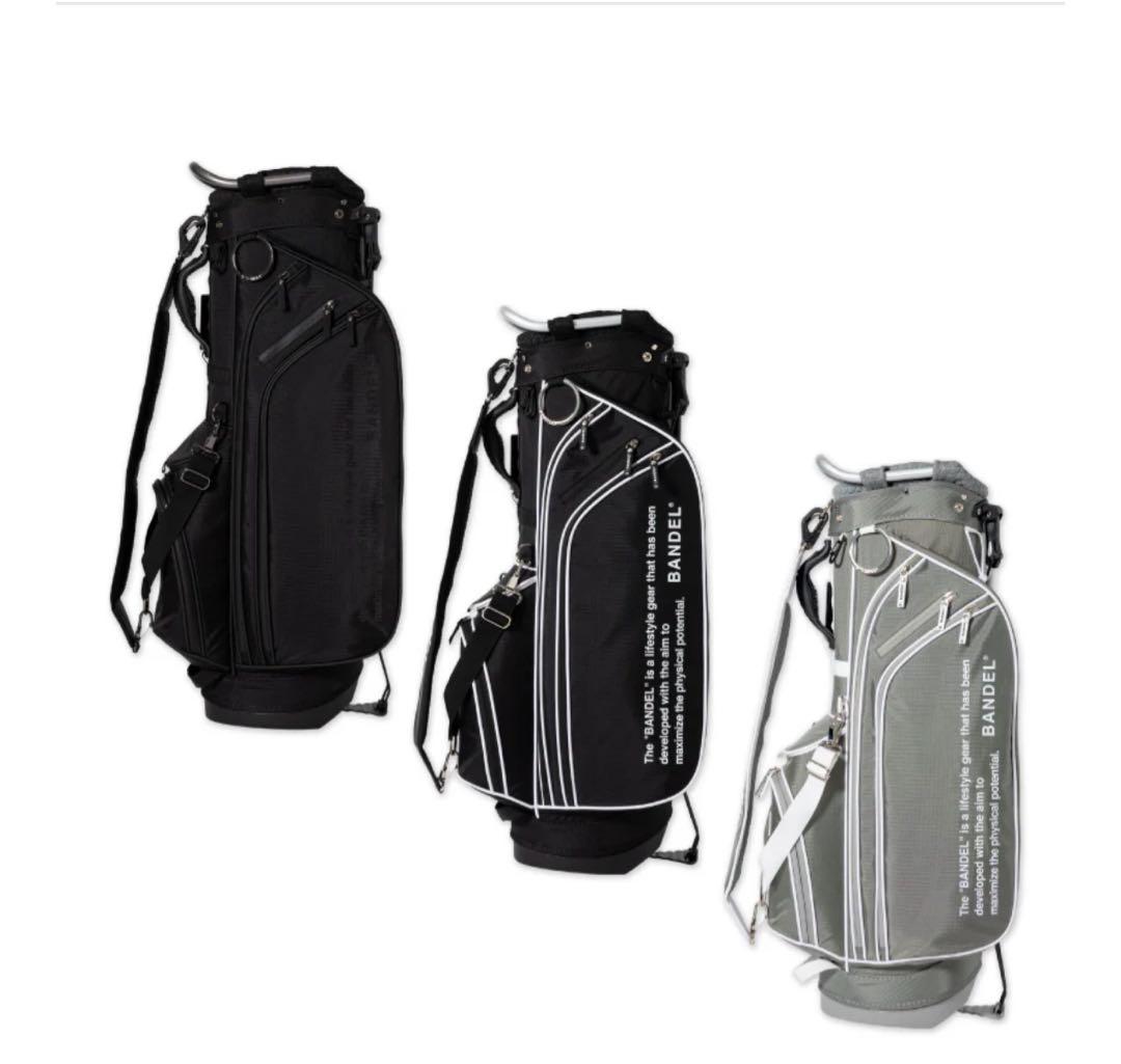 【新品・タグ付き】完売品 BANDEL キャディバッグ 黒×白 パイピング