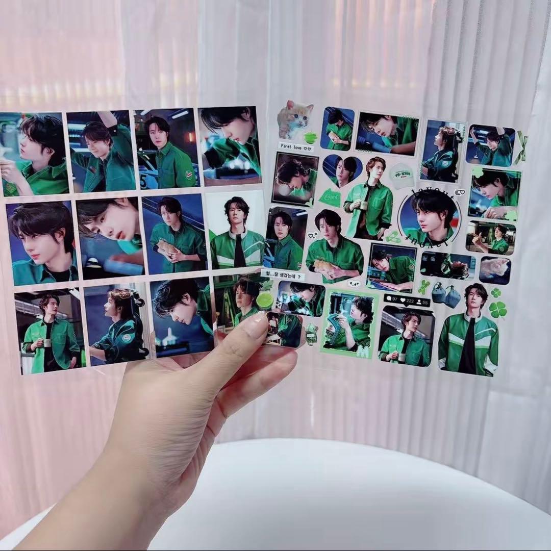 15×15cm 王一博 転写ステッカー 耐油 防水ステッカー　2枚　28セット❣️