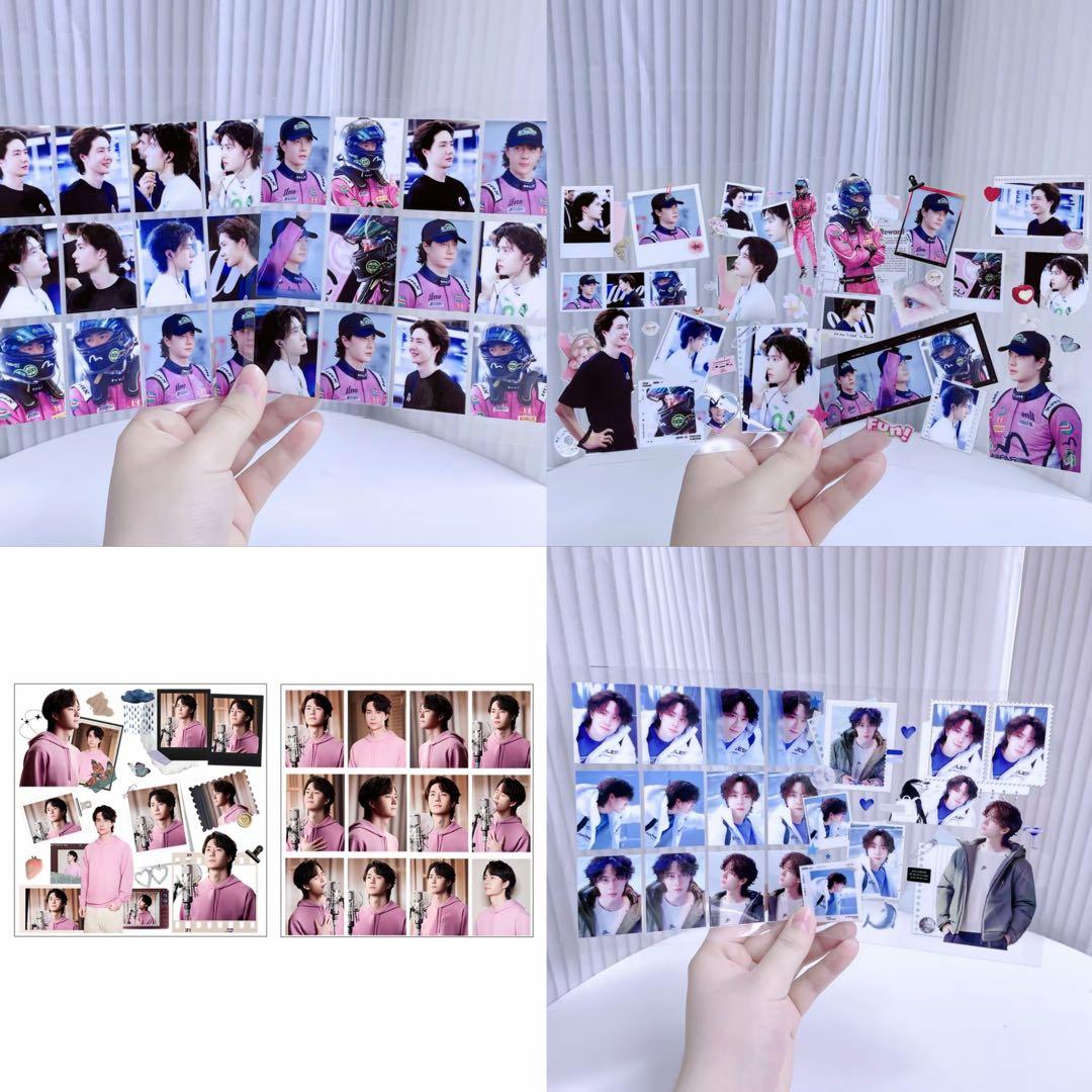 15×15cm 王一博 転写ステッカー 耐油 防水ステッカー　2枚　28セット❣️