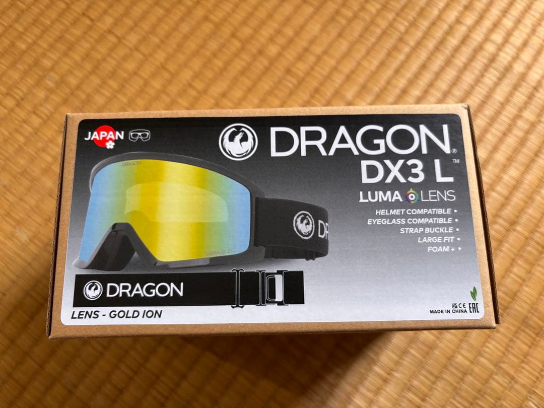 極美品　DRAGON DX3 L ゴーグル - ゴールドアイオン