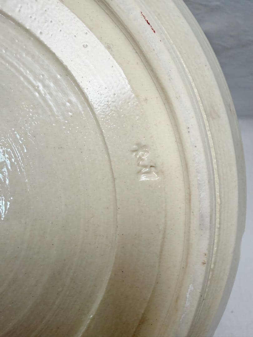 ほぼ未使用 水屋道具 織部 水屋瓶 陶印 木蓋付き 水差し