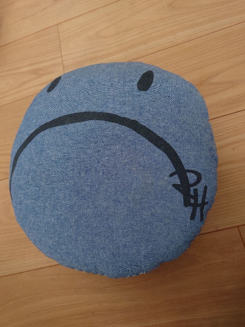 ロンハーマン　クッション　スマイル　ニコちゃん　デニム風