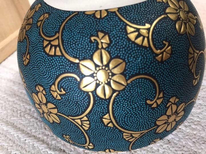 九谷焼　綿玉造　抹茶碗