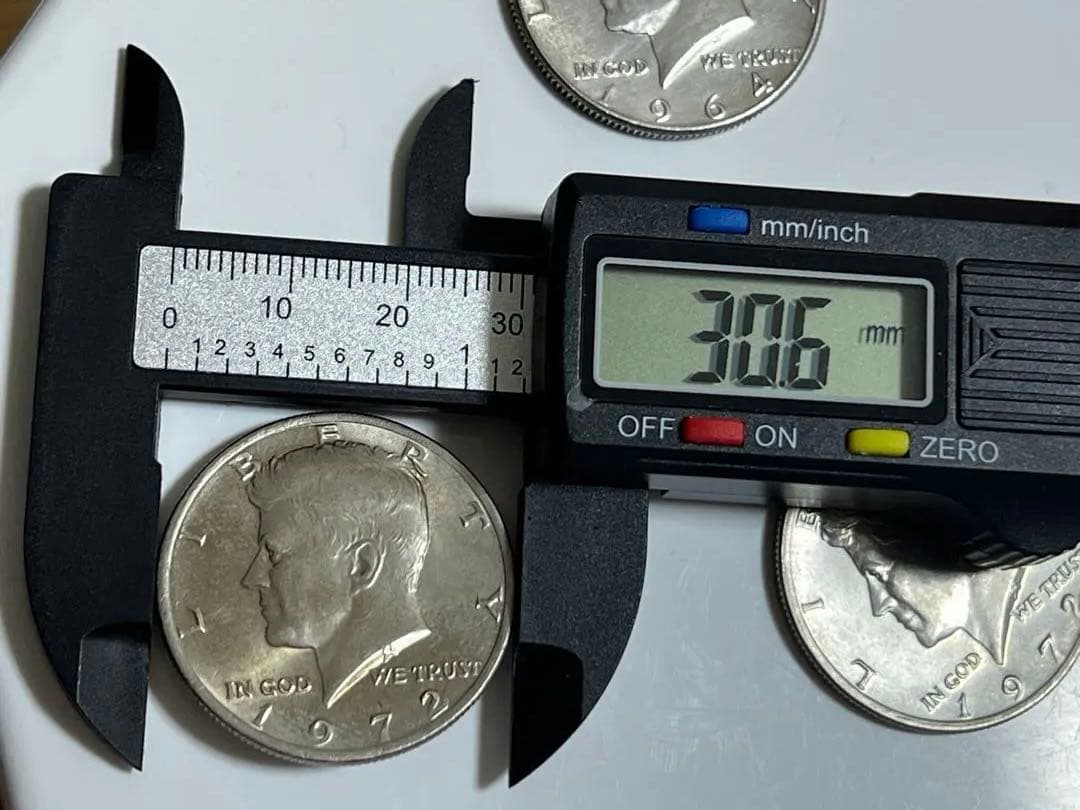 銀貨1964年、1972年ジョン・F・ケネディ ハーフダラー 3枚セット