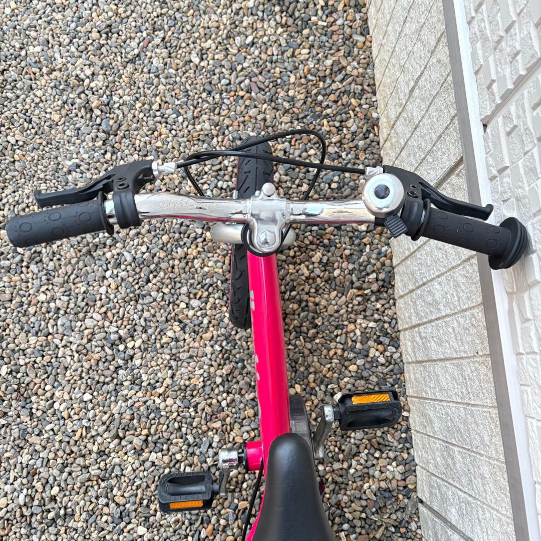 【美品】へんしんバイク 12インチ ピンク スタンド付　ベル付き　反射板付き
