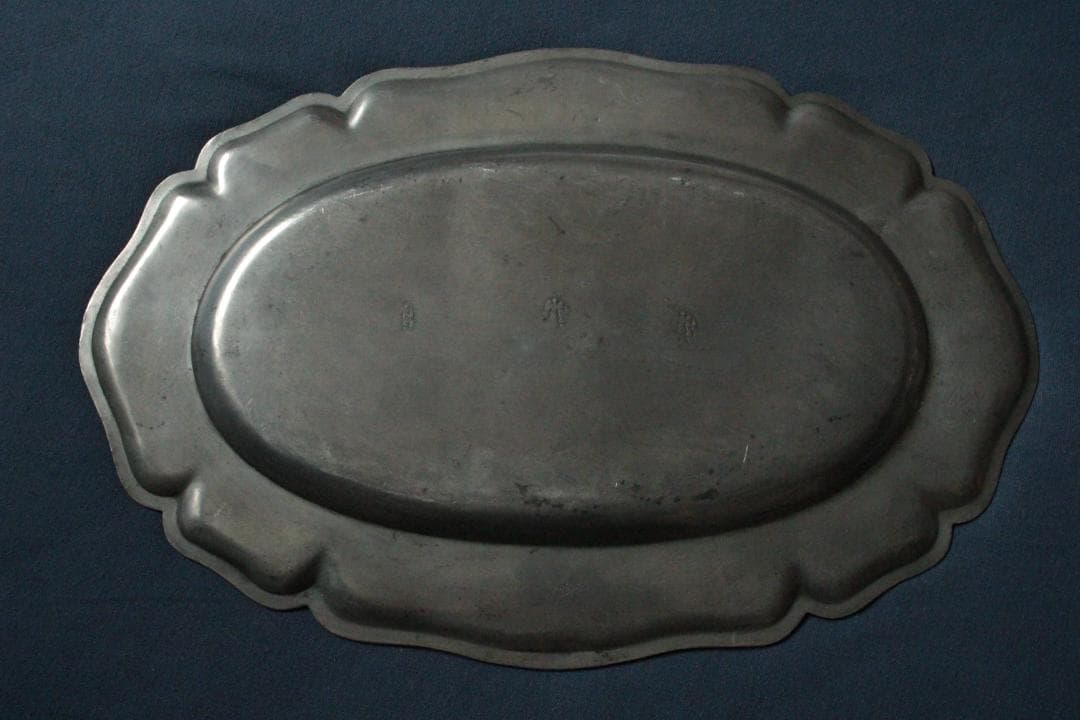 エタンオーバルプレート大/フランスアンティークアクセサリートレイ