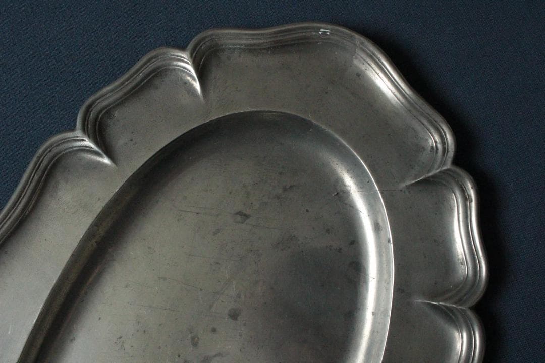 エタンオーバルプレート大/フランスアンティークアクセサリートレイ