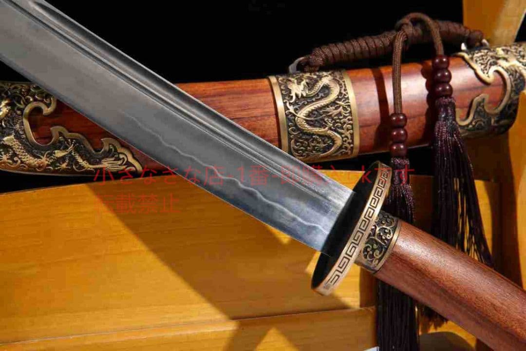 騰龍小腰刀酸枝木T10鋼焼刃  古兵器 武具 刀装具 日本刀 模造刀 居合刀