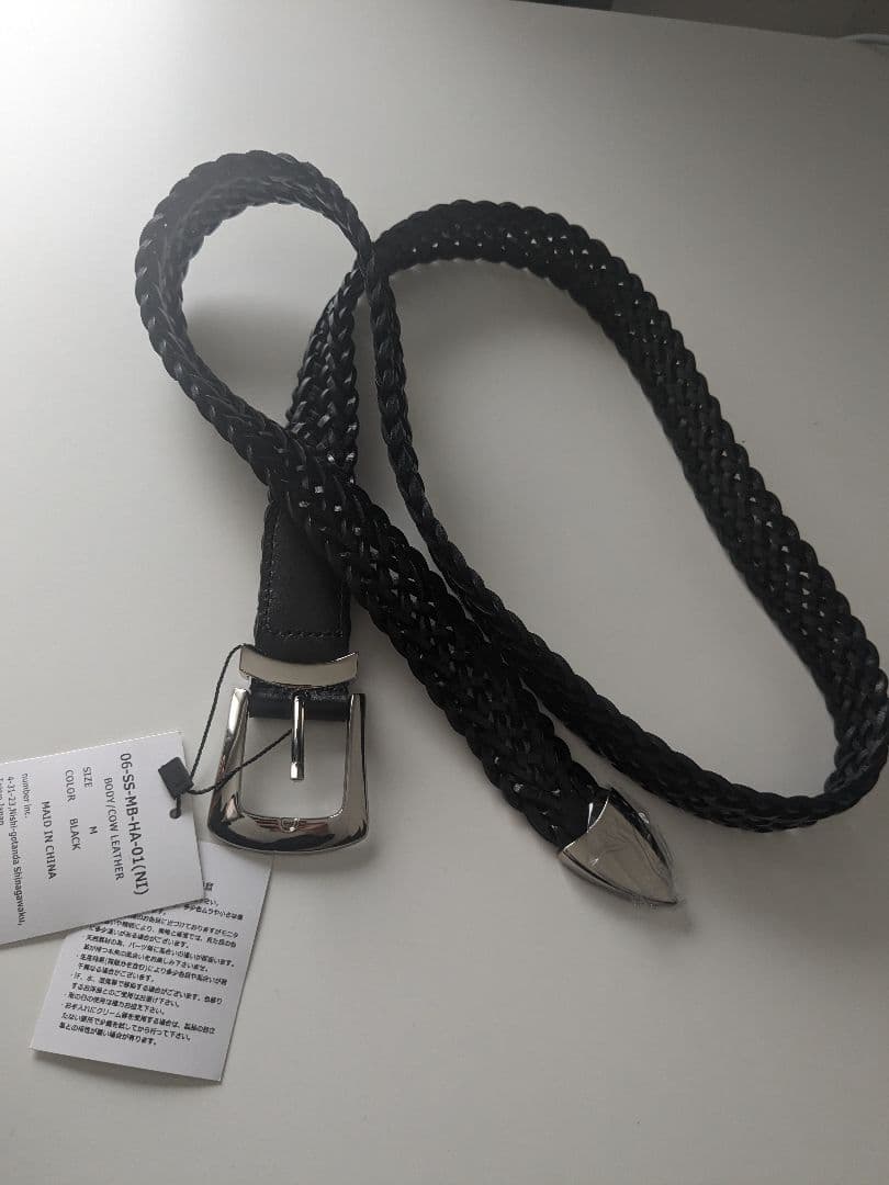 MBハイエンドレザー ナローメッシュベルト（シルバー）