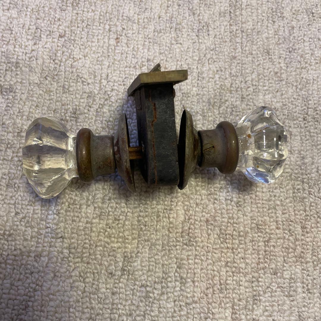 アンティーク ガラス ドアノブ