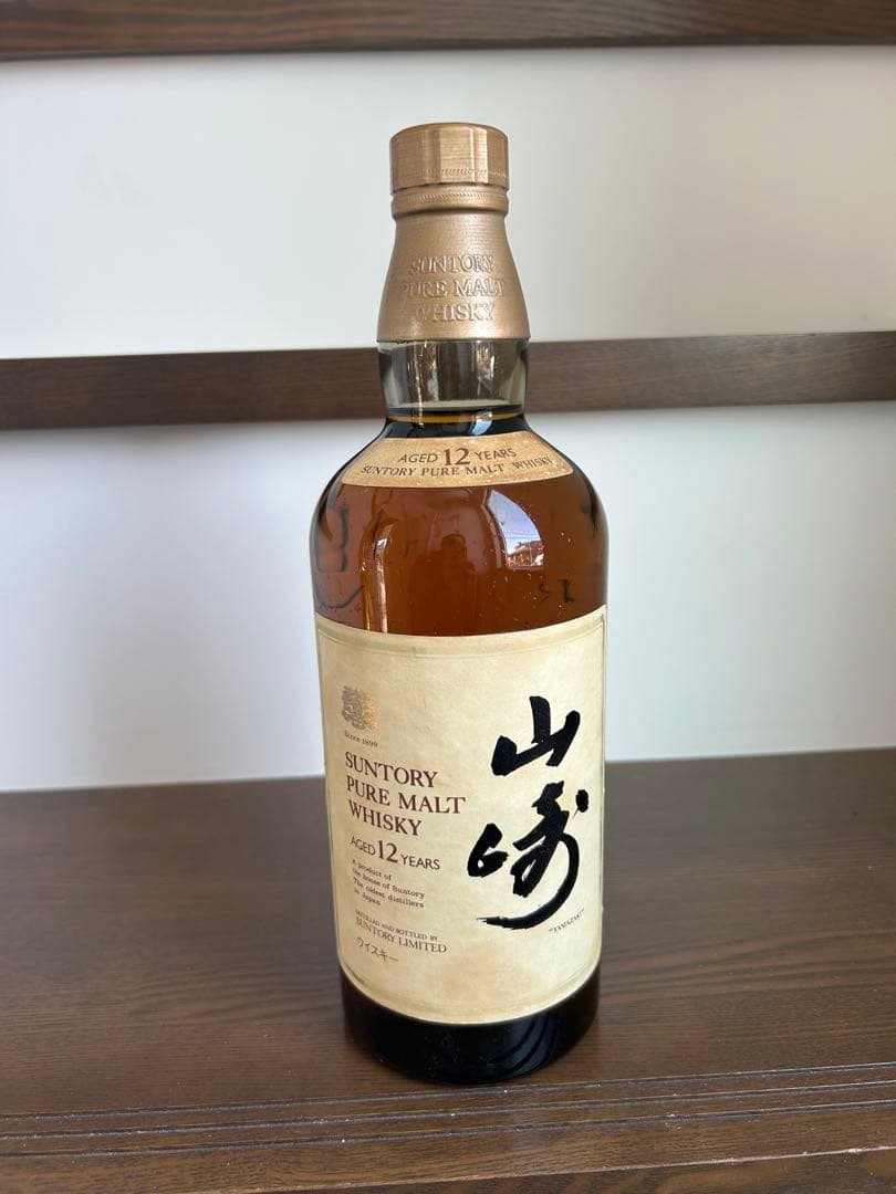 サントリーピュアモルトウイスキー　山崎12年　向獅子　木箱付き　未開封