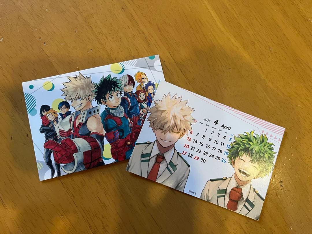 僕のヒーローアカデミア カレンダー ポストカードセット