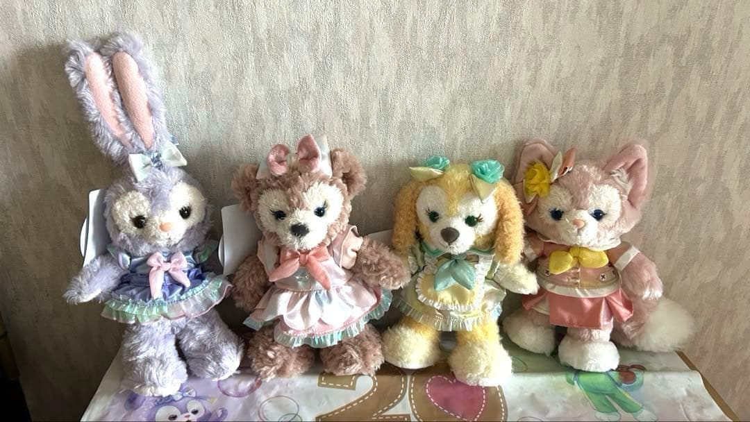 ダッフィー &フレンズ 20周年 ポージープラッシー 7人セット