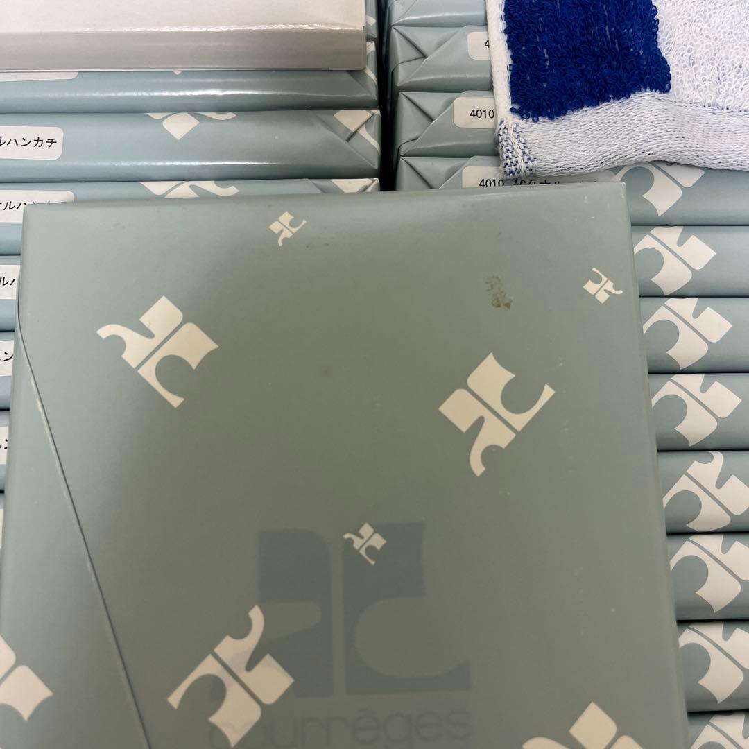 courrèges チェック柄 タオルハンカチ100枚