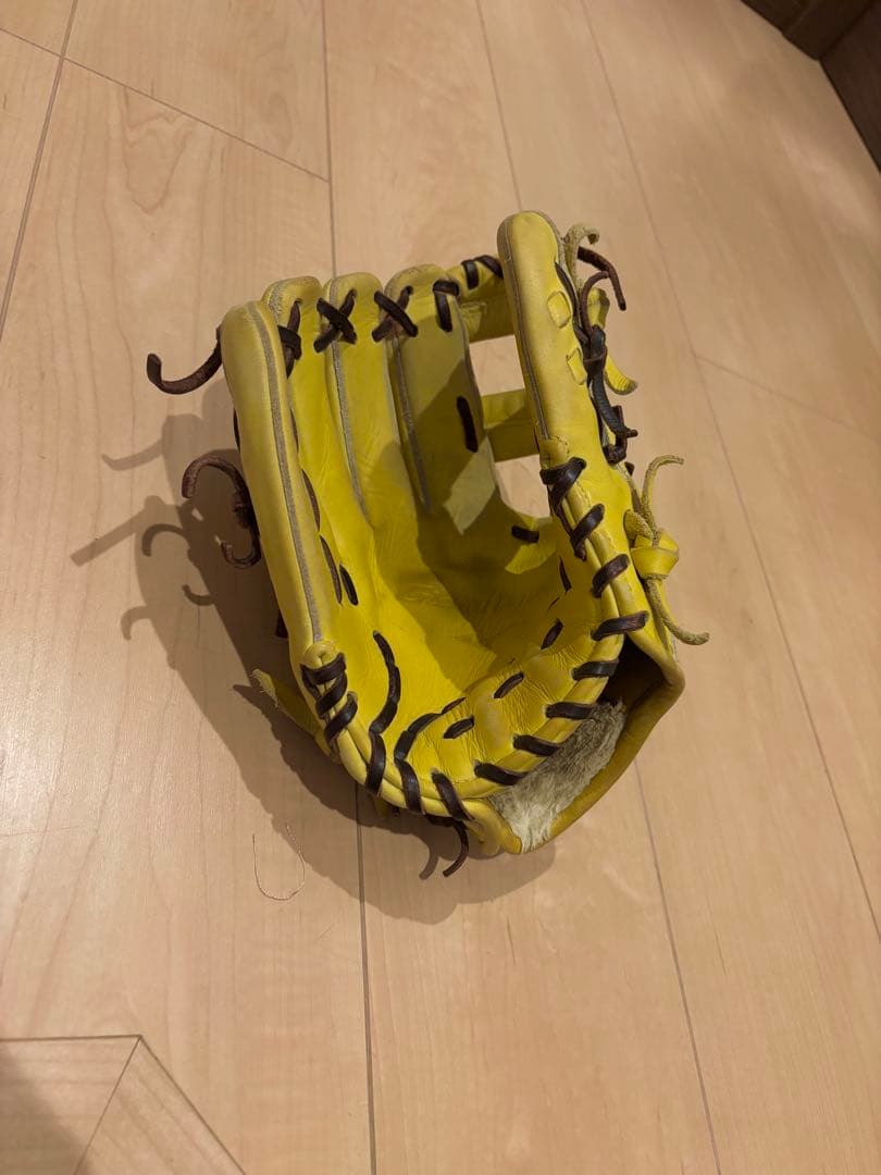 ミズノ 少年軟式グローブ イエロー 左