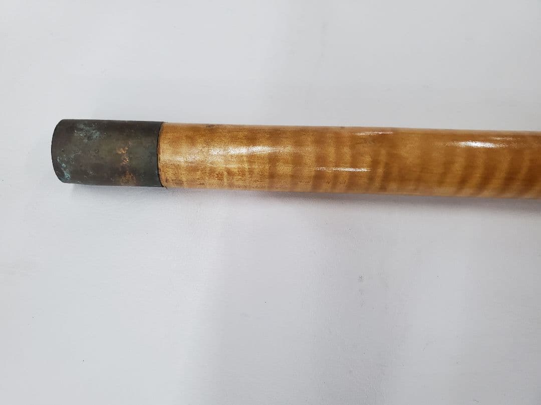 カーリーメープル　虎杢　トラ目　キュー　杖　材木　極トラ目