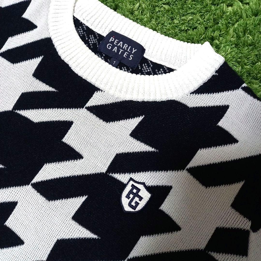 PEARLY GATES セーター ニット 千鳥柄 ジャガード パーリーゲイツ