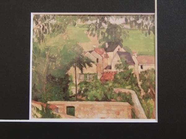 セザンヌ、カルチエ・フール、希少画集画、新品高級額、額装付、状態良好