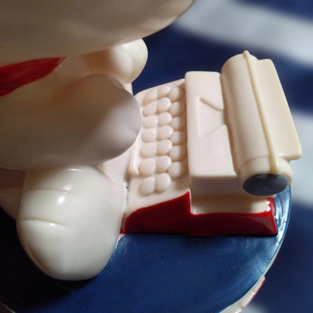 スヌーピー＆ウッドストック　タイプライター 　ソフビ貯金箱　レア　美品