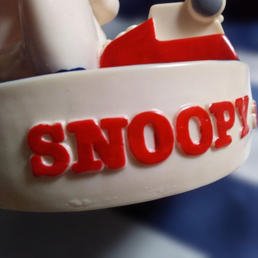 スヌーピー＆ウッドストック　タイプライター 　ソフビ貯金箱　レア　美品