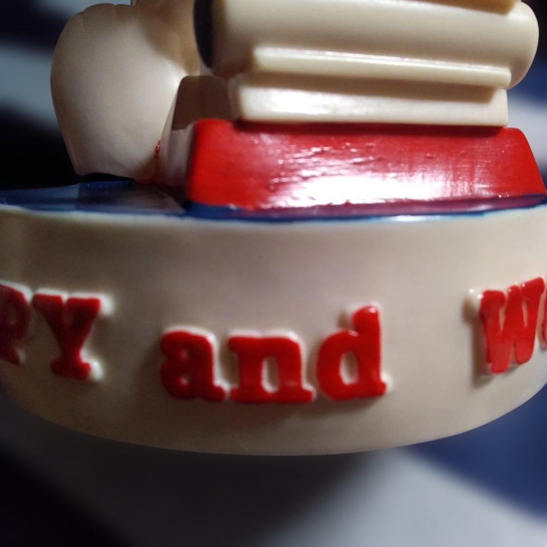 スヌーピー＆ウッドストック　タイプライター 　ソフビ貯金箱　レア　美品