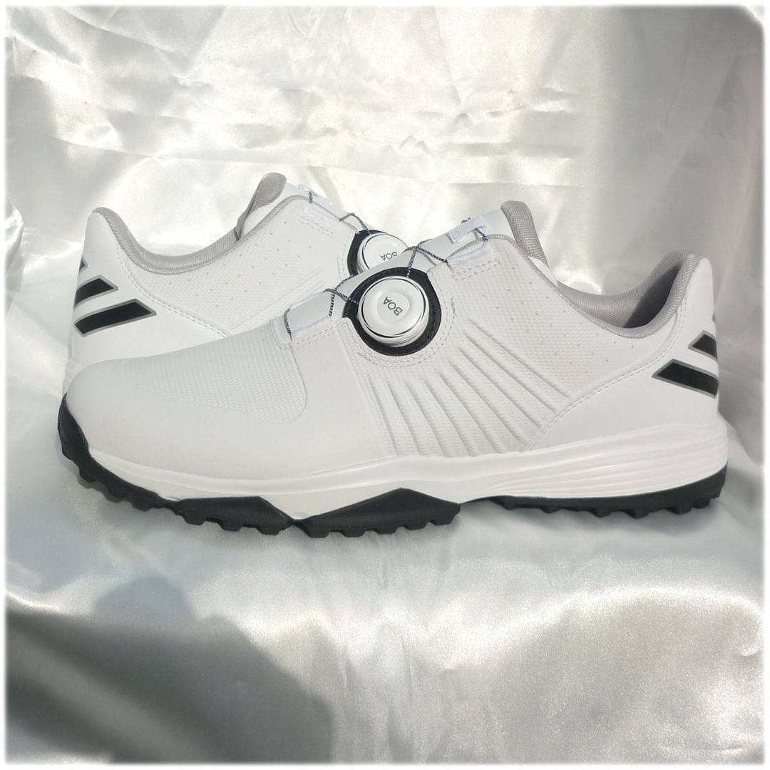 新品28cmアディダスゴルフ 白ゴルフシューズ BOA24 ダイヤル式