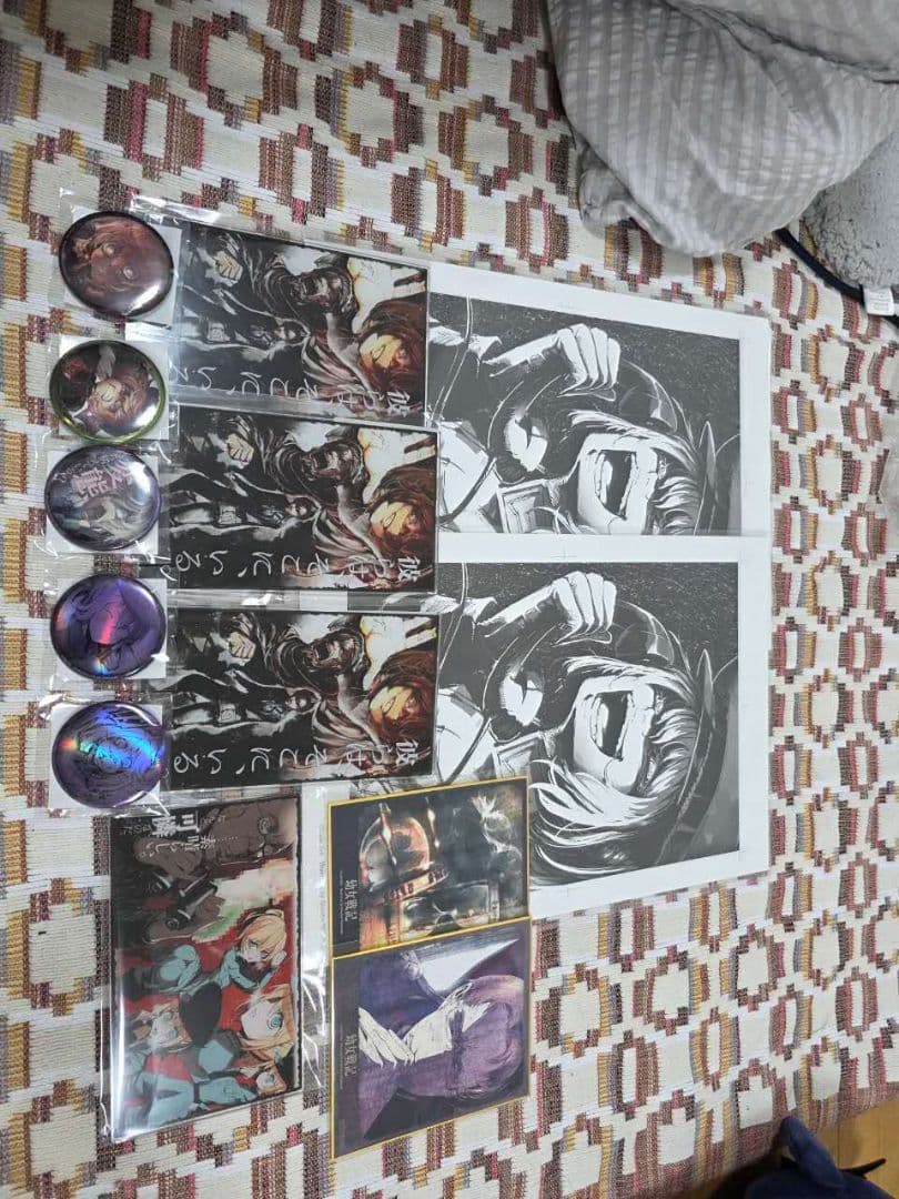 幼女戦記 缶バッジ、ポスター、アクリルスタンド、色紙13点 セット