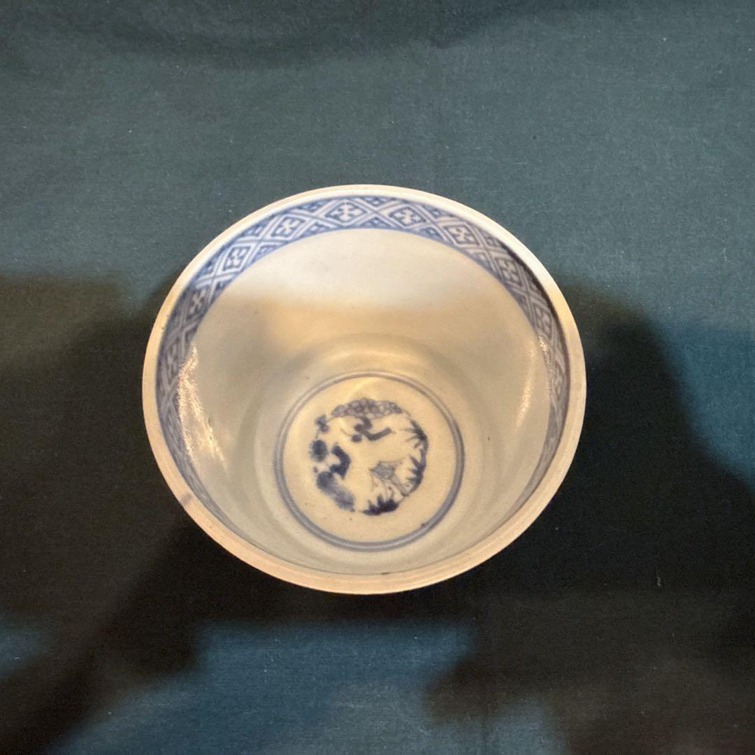 古伊万里　総柄　蛸唐草文　蕎麦猪口　江戸中期