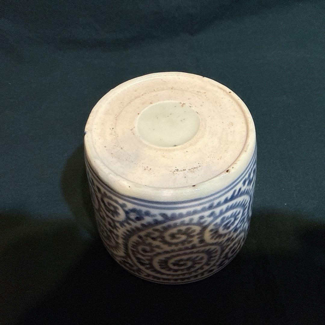 古伊万里　総柄　蛸唐草文　蕎麦猪口　江戸中期