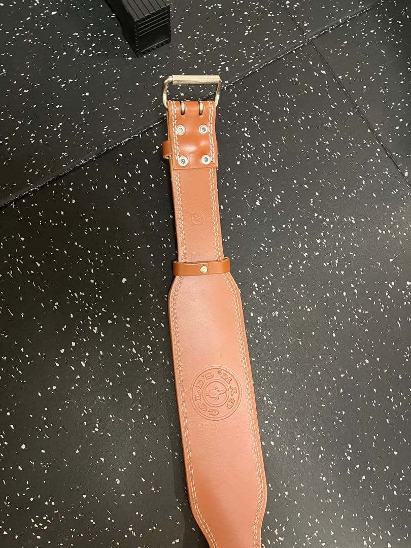 GOLD'S GYM トレーニングパワーベルト ブラウン