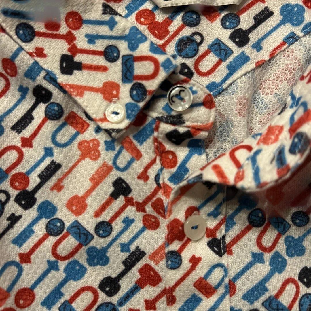 and per se アンパスィ 長袖ポロ 総柄 A9318MFX3 メンズ