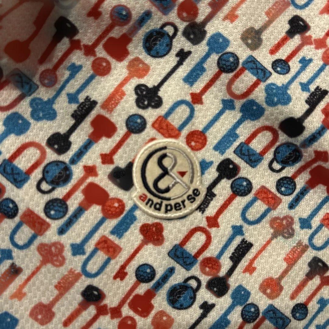 and per se アンパスィ 長袖ポロ 総柄 A9318MFX3 メンズ