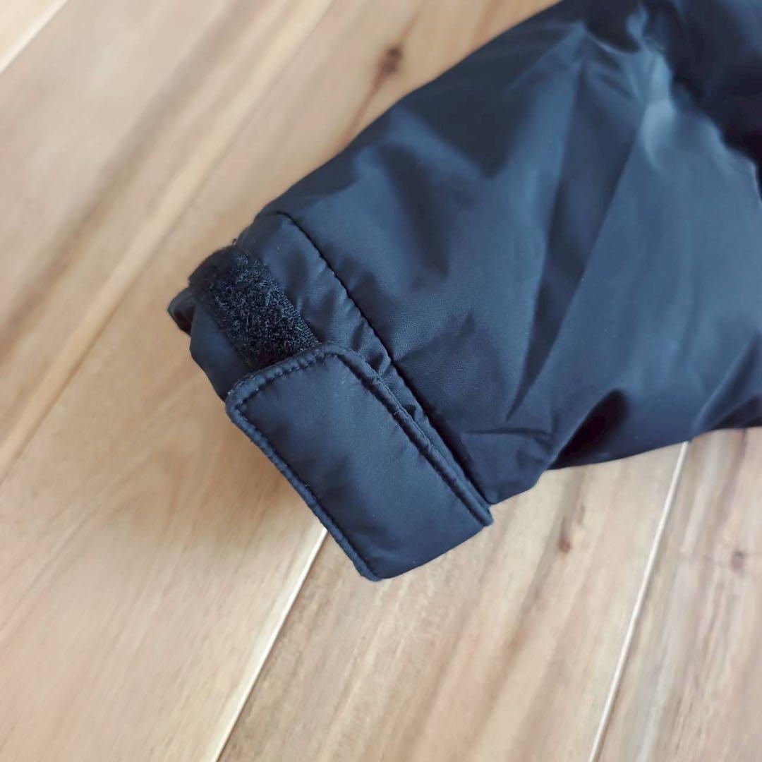 美品　ノースフェイス　ロングダウンジャケット　メンズ XS　ブラック　腕ロゴ