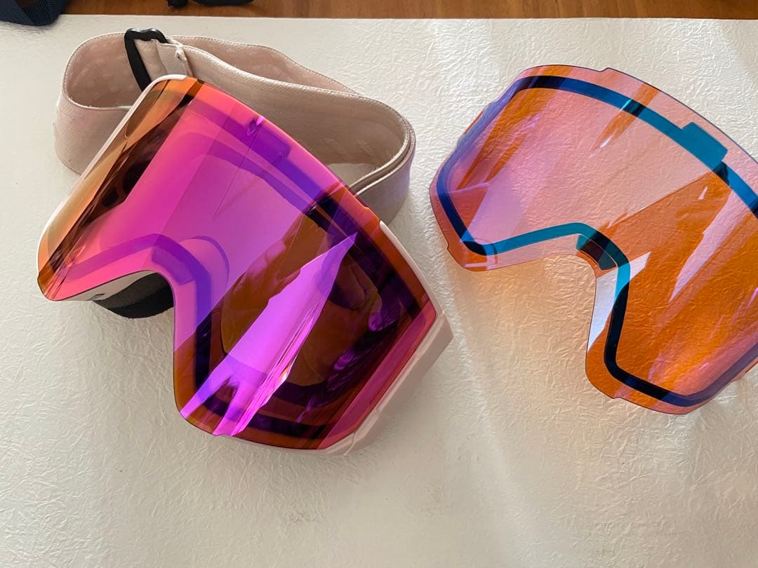 ANON マグネットゴーグル ピンク・オレンジ 予備レンズ付き
