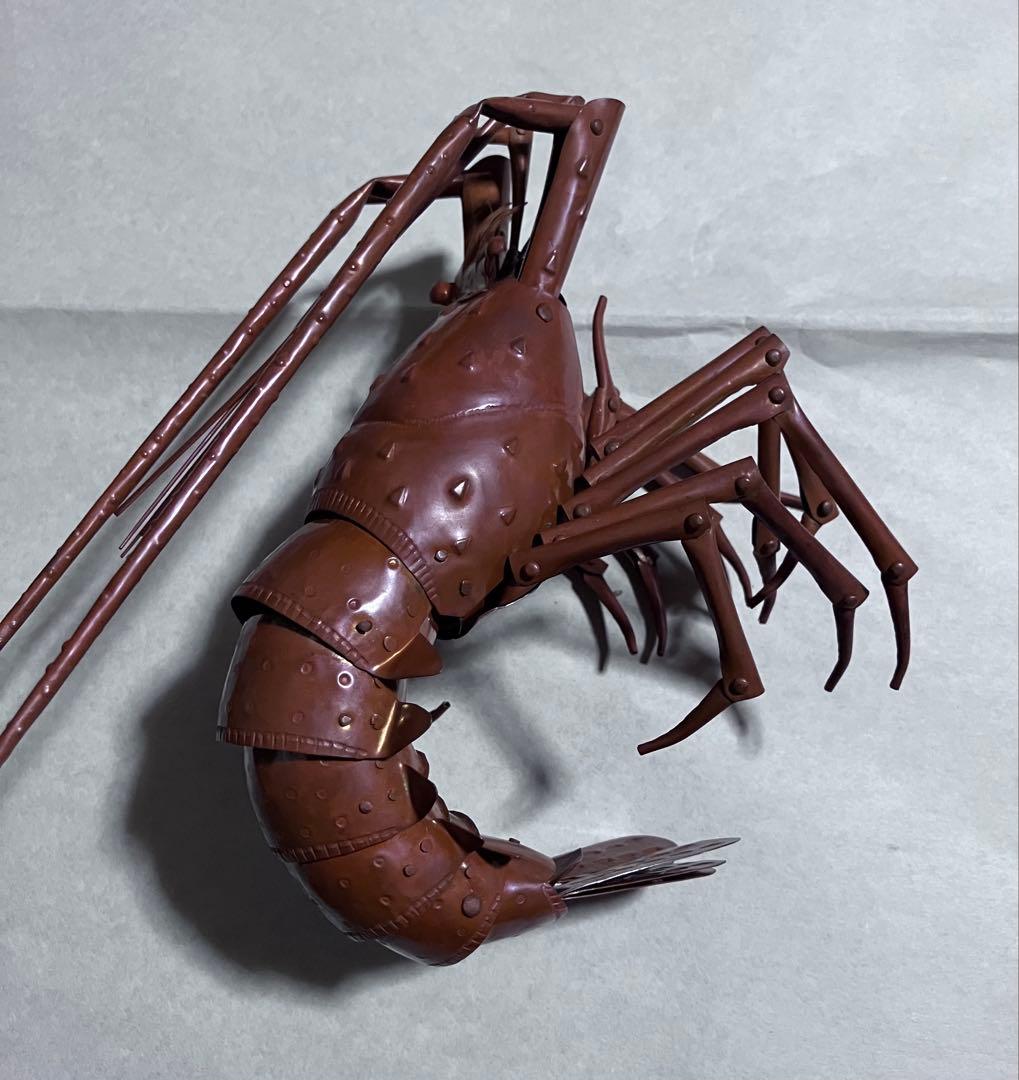 ☆0129 金属製自在置物　海老　五十一代明珍宗之作