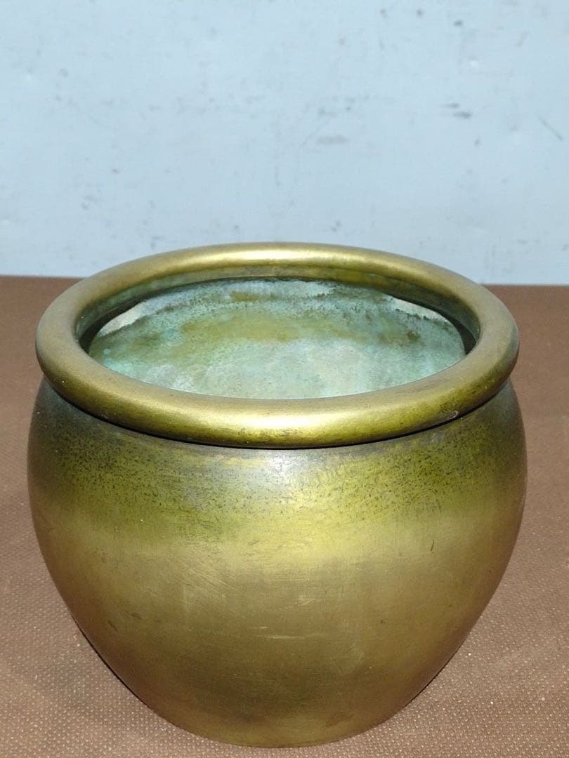 旧家蔵出　香爐 線香用　「財庫」銘　仏壇　供奉 供養 純銅製　時代物　置物