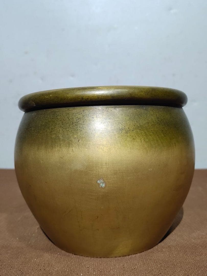 旧家蔵出　香爐 線香用　「財庫」銘　仏壇　供奉 供養 純銅製　時代物　置物