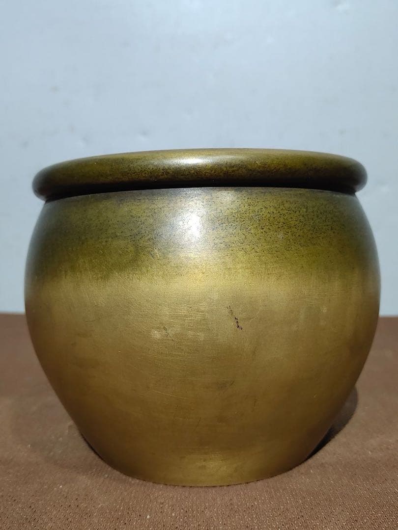 旧家蔵出　香爐 線香用　「財庫」銘　仏壇　供奉 供養 純銅製　時代物　置物