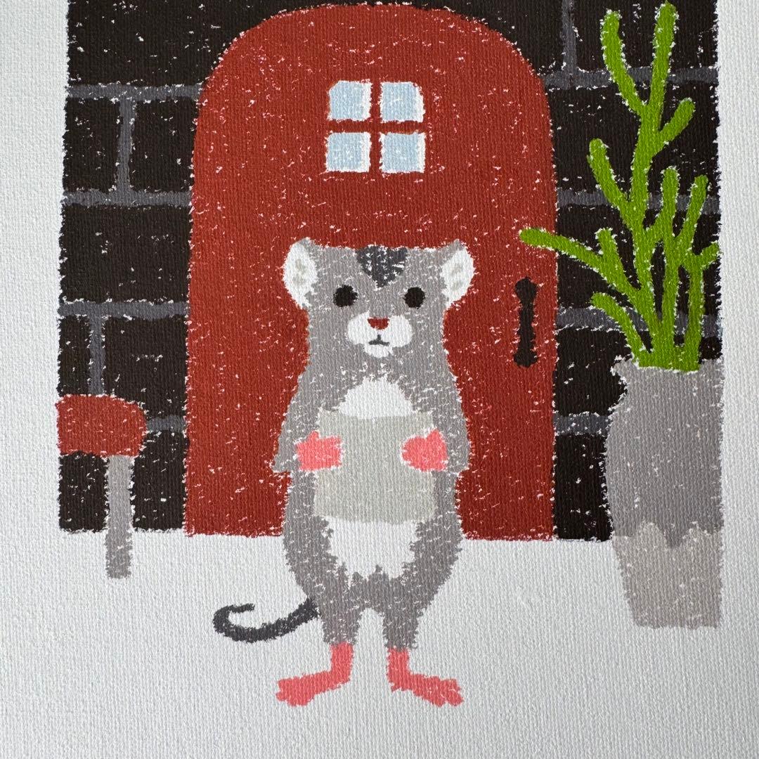 「手紙を読むハタネズミ」額装ジークレープリント　SOSHIKI アート　日本美術